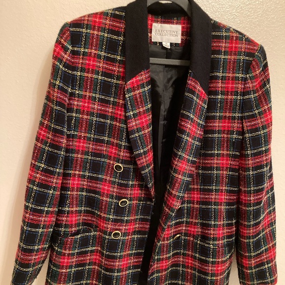 Vintage Executive Collection Plaid Jacket (Perfect Condition)Size 14 - Picture 2 of 2
